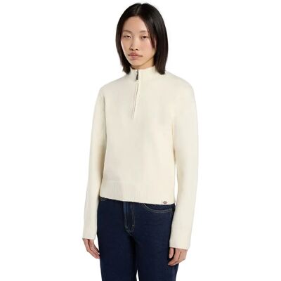 Pullover Damen Dickies Ruston QZ Blanc M Femme Pullover Damen Dickies Ruston QZ Blanc M Femme
