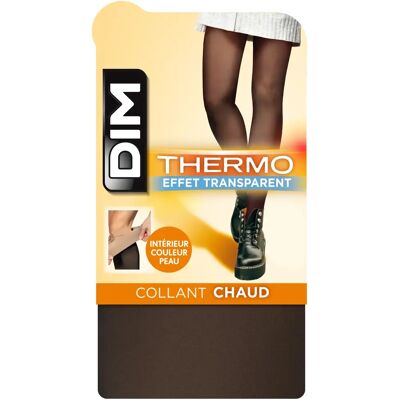 Damenstrumpfhose warm und transparent DIM Thermo Noir Taille 1/2 Femme Damenstrumpfhose warm und transparent DIM Thermo Noir Taille 1/2 Femme
