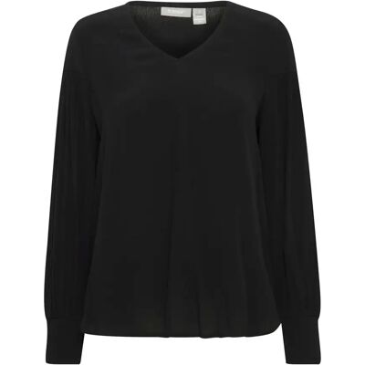 Langärmelige Bluse, Damen fransa Lena 2 Noir L Femme Langärmelige Bluse, Damen fransa Lena 2 Noir L Femme