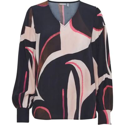 Langärmelige Bluse, Damen fransa Lena 2 Noir XS Femme Langärmelige Bluse, Damen fransa Lena 2 Noir XS Femme
