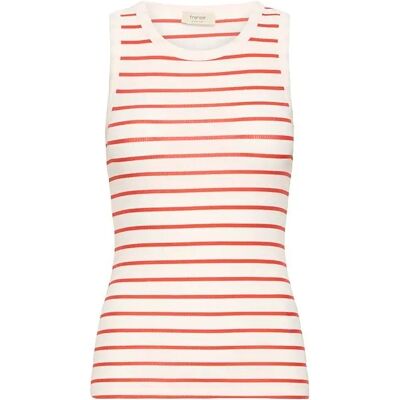 Damen-Top fransa Hizamond Stripe 14 Rouge M Femme Damen-Top fransa Hizamond Stripe 14 Rouge M Femme