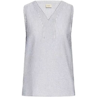 Ärmellose Bluse für Damen fransa Cayla 1 Bleu L Femme Ärmellose Bluse für Damen fransa Cayla 1 Bleu L Femme