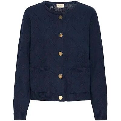 Strickjacke, Damen fransa Nanni 1 Bleu S Femme Strickjacke, Damen fransa Nanni 1 Bleu S Femme