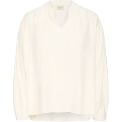 Langärmelige Bluse, Damen fransa Helene 1 Blanc L Femme Langärmelige Bluse, Damen fransa Helene 1 Blanc L Femme