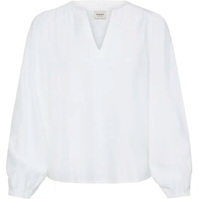 Langärmelige Bluse, Damen fransa Leli 2 Blanc S Femme Langärmelige Bluse, Damen fransa Leli 2 Blanc S Femme