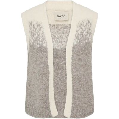 Ärmelloser Pullover Damen fransa Tye Gris M Femme Ärmelloser Pullover Damen fransa Tye Gris M Femme