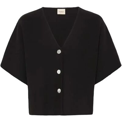 Damen Kurzarm-Cardigan fransa Ita 5 Noir L Femme Damen Kurzarm-Cardigan fransa Ita 5 Noir L Femme