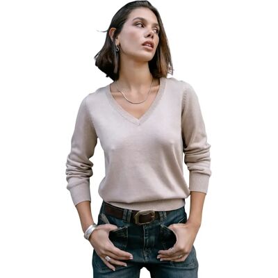 Pullover Damen Freeman T Porter Lorel Beige XS Femme Pullover Damen Freeman T Porter Lorel Beige XS Femme
