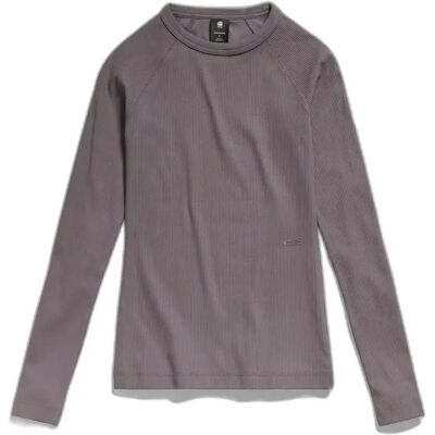 Slim-Fit-Langarmshirt, Damen G-Star Gris XS Femme Slim-Fit-Langarmshirt, Damen G-Star Gris XS Femme