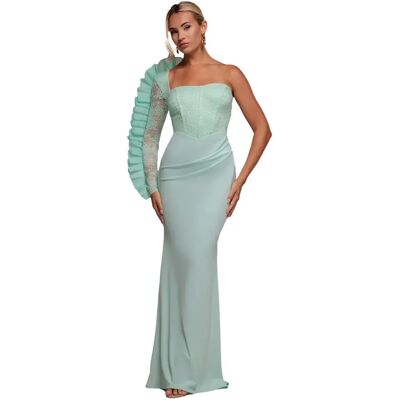 Einseitiges Langkleid Damen Goddiva Vert 44 Femme Einseitiges Langkleid Damen Goddiva Vert 44 Femme