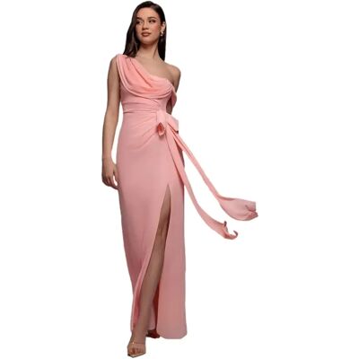 Asymmetrisches Kleid Damen Goddiva Maxi Rose 44 Femme Asymmetrisches Kleid Damen Goddiva Maxi Rose 44 Femme