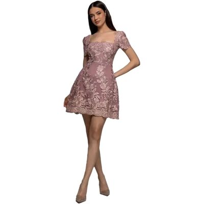 Spitzenkleid Damen Goddiva Mini Rose 40 Femme Spitzenkleid Damen Goddiva Mini Rose 40 Femme