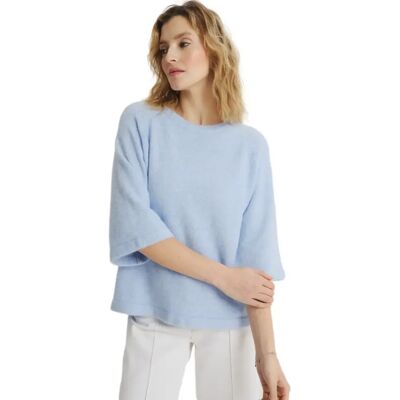 Pullover mit kurzen Ärmeln, Damen Greenpoint Regular January Bleu M Femme Pullover mit kurzen Ärmeln, Damen Greenpoint Regular January Bleu M Femme