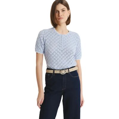 Pullover mit kurzen Ärmeln, Damen Greenpoint Regular January Bleu S Femme Pullover mit kurzen Ärmeln, Damen Greenpoint Regular January Bleu S Femme