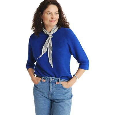 Pullover mit 3/4-Ärmeln, Damen Greenpoint Regular February Bleu M Femme Pullover mit 3/4-Ärmeln, Damen Greenpoint Regular February Bleu M Femme