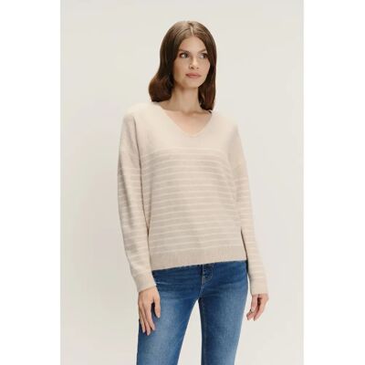 V-Ausschnitt Pulli für Damen Greenpoint Beige XS Femme V-Ausschnitt Pulli für Damen Greenpoint Beige XS Femme