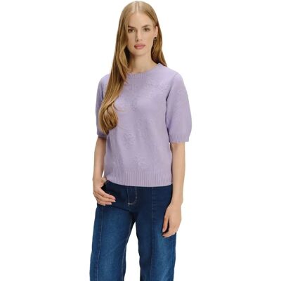 Kurzarm-Viscose-Pullover Damen Greenpoint Violet XS Femme Kurzarm-Viscose-Pullover Damen Greenpoint Violet XS Femme