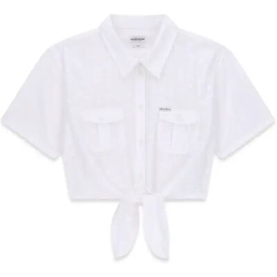 Damen Crop-Top Guess Blanc M Femme Damen Crop-Top Guess Blanc M Femme