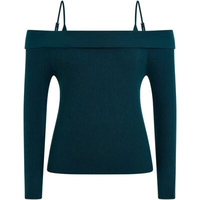 Pullover mit freien Schultern, Frau Guess Dove Vert M Femme Pullover mit freien Schultern, Frau Guess Dove Vert M Femme