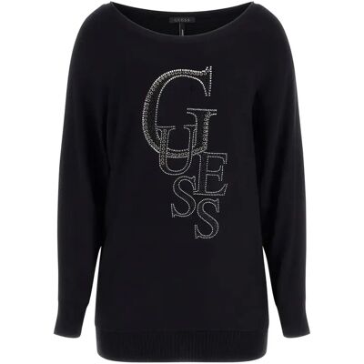 Batwing-Pullover mit Logo für Frauen Guess Selena Noir L Femme Batwing-Pullover mit Logo für Frauen Guess Selena Noir L Femme