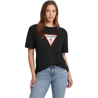 T-Shirt Guess Iconic Noir M Femme T-Shirt Guess Iconic Noir M Femme
