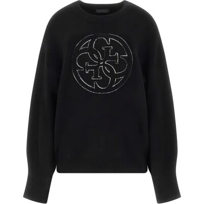 Langarm-Sweatshirt, Damen Guess Kate 4G Noir M Femme Langarm-Sweatshirt, Damen Guess Kate 4G Noir M Femme