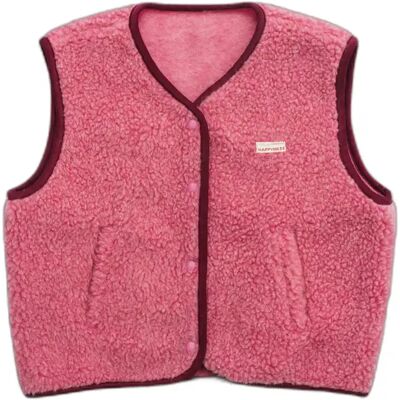 Ärmellose Weste aus Merinowolle Happymess Rose L Mixte Ärmellose Weste aus Merinowolle Happymess Rose L Mixte