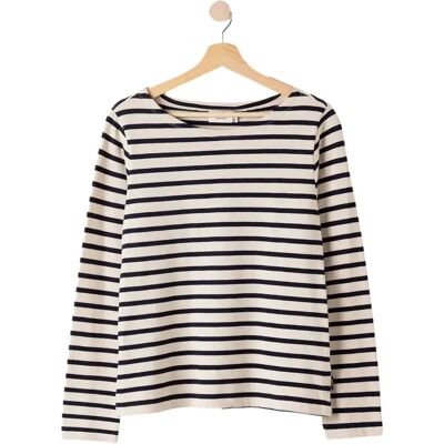Gestreifter Pullover, Damen Holebrook Engla Boatneck Beige L Femme Gestreifter Pullover, Damen Holebrook Engla Boatneck Beige L Femme