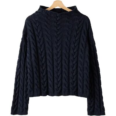 Pullover mit hohem Kragen Damen Holebrook Emilie Bleu S Femme Pullover mit hohem Kragen Damen Holebrook Emilie Bleu S Femme