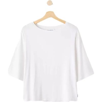 Damen T-Shirt mit U-Boot-Ausschnitt Holebrook Ellen Blanc L Femme Damen T-Shirt mit U-Boot-Ausschnitt Holebrook Ellen Blanc L Femme