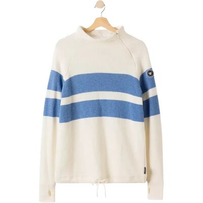 Pullover mit Rundhalsausschnitt Damen Holebrook Martina Blanc L Femme Pullover mit Rundhalsausschnitt Damen Holebrook Martina Blanc L Femme
