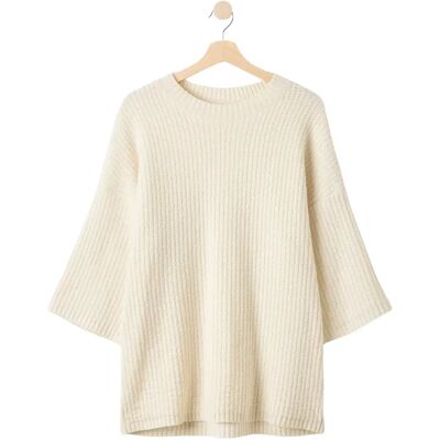 Pullover mit Rundhalsausschnitt Damen Holebrook Livia Blanc M Femme Pullover mit Rundhalsausschnitt Damen Holebrook Livia Blanc M Femme