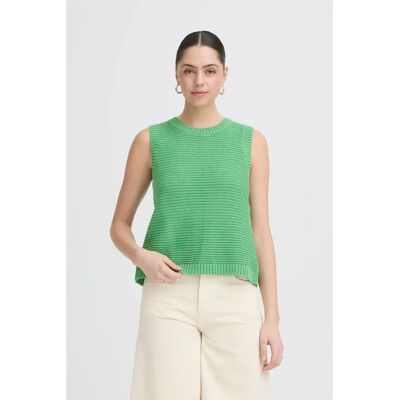 Ärmelloser Pullover Damen Ichi Dotties Vert L Femme Ärmelloser Pullover Damen Ichi Dotties Vert L Femme