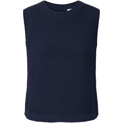 Ärmelloser Pullover Damen Ichi Dotties Bleu M Femme Ärmelloser Pullover Damen Ichi Dotties Bleu M Femme