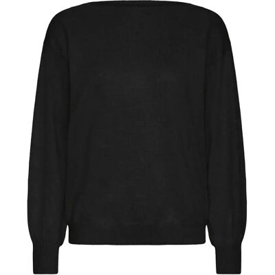 Pullover mit U-Boot-Kragen Damen Ichi Luls Noir M Femme Pullover mit U-Boot-Kragen Damen Ichi Luls Noir M Femme