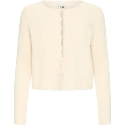 Strickjacke, Damen Ichi IHBoston 6 Blanc XL Femme Strickjacke, Damen Ichi IHBoston 6 Blanc XL Femme