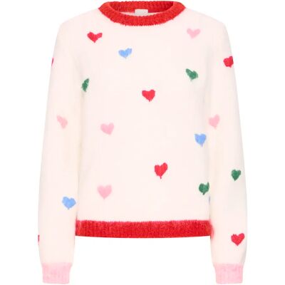 Pullover Damen Ichi IHBelablue 2 Blanc XL Femme Pullover Damen Ichi IHBelablue 2 Blanc XL Femme