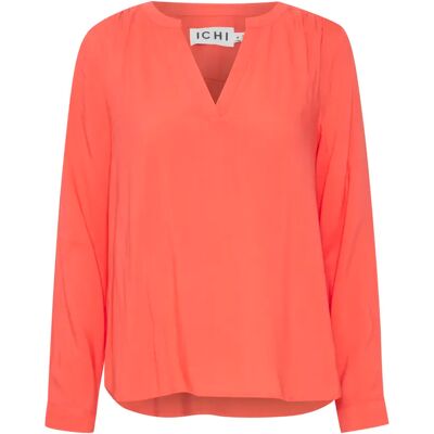 Langärmelige Bluse, Damen Ichi Main 2 Orange 40 Femme Langärmelige Bluse, Damen Ichi Main 2 Orange 40 Femme