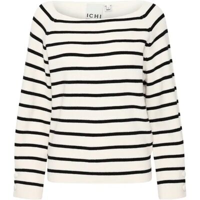 Pullover Damen Ichi Boston LS9 Blanc M Femme Pullover Damen Ichi Boston LS9 Blanc M Femme