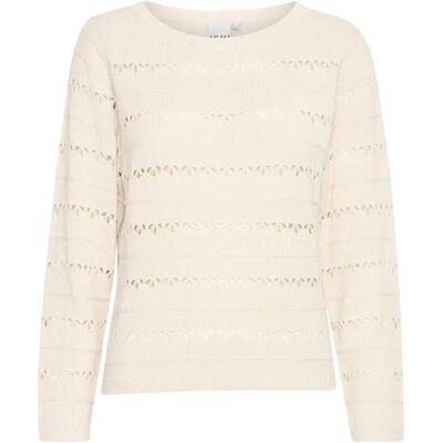 Pullover Damen Ichi Laluha 6 Blanc 2XL Femme Pullover Damen Ichi Laluha 6 Blanc 2XL Femme