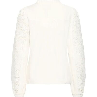 Langärmelige Bluse, Damen Ichi Mirella Blanc 40 Femme Langärmelige Bluse, Damen Ichi Mirella Blanc 40 Femme