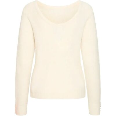 Pullover Damen Ichi Kamara 16 Blanc M Femme Pullover Damen Ichi Kamara 16 Blanc M Femme