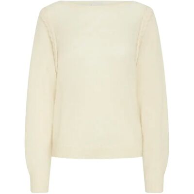 Pullover Damen Ichi Estelle 12 Blanc M Femme Pullover Damen Ichi Estelle 12 Blanc M Femme
