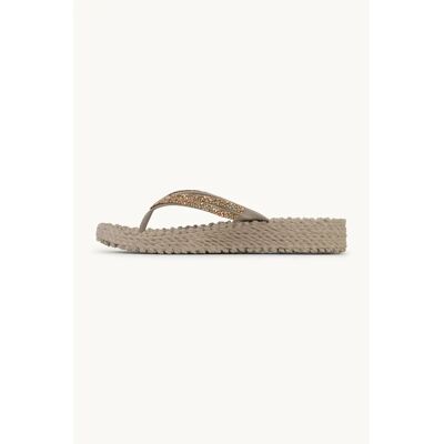 Gepolsterte Riemchensandalen mit Glitzer Damen Ilse Jacobsen Hornbæk Beige 36 Femme Gepolsterte Riemchensandalen mit Glitzer Damen Ilse Jacobsen Hornbæk Beige 36 Femme