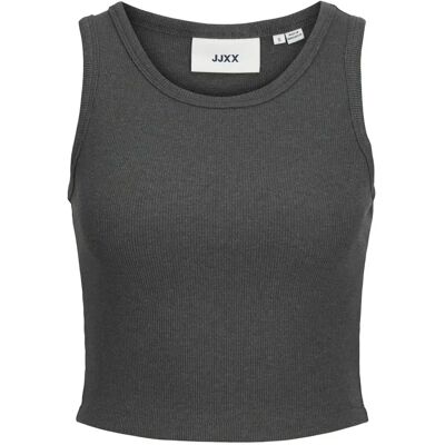 Geripptes Crop-Top, Damen Jack & Jones Fallon STR Gris XS Femme Geripptes Crop-Top, Damen Jack & Jones Fallon STR Gris XS Femme