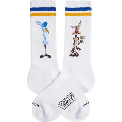 Socken Jimmy Lion Road Runner vs Coyote Blanc 36/40 Mixte Socken Jimmy Lion Road Runner vs Coyote Blanc 36/40 Mixte