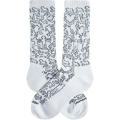 Socken Jimmy Lion Keith Haring Community Blanc 36/40 Mixte Socken Jimmy Lion Keith Haring Community Blanc 36/40 Mixte
