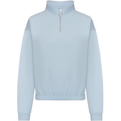 Sweatshirt 1/2 Zip Women Just Hoods Bleu 2XS Femme Sweatshirt 1/2 Zip Women Just Hoods Bleu 2XS Femme