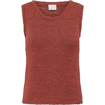 Ärmelloser Pullover Damen KAFFE Silivia Marron M Femme Ärmelloser Pullover Damen KAFFE Silivia Marron M Femme