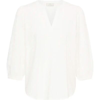 Langärmelige Bluse, Damen KAFFE Bea Blanc 40 Femme Langärmelige Bluse, Damen KAFFE Bea Blanc 40 Femme